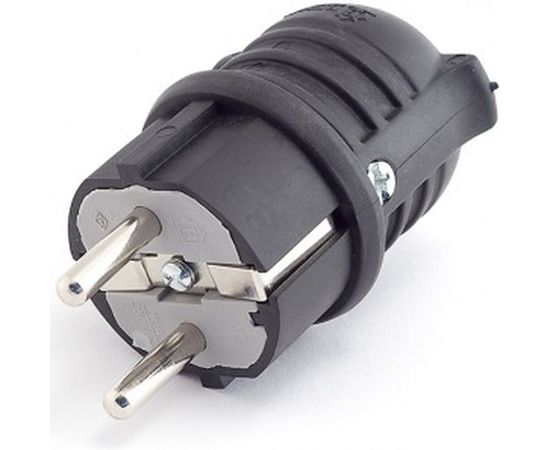 Кабельная угловая каучуковая вилка 220В, 16А, с з/к, IP44, черная BEMIS BK1-1402-2022 8698523920220 – изображение 3