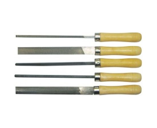 Набор напильников 150мм с деревянной ручкой Biber МАСТЕР 85305 тов-141919 – изображение 3