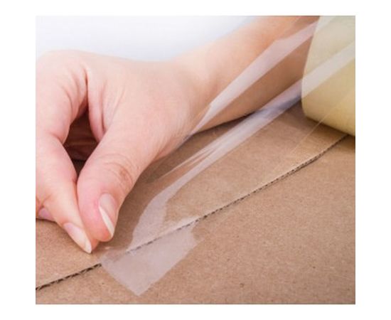 Клейкая лента BRAUBERG 50 мм х 66 м, упаковочная, усиленная, морозостойкая, прозрачная, 50 мкм, 440112 – изображение 3