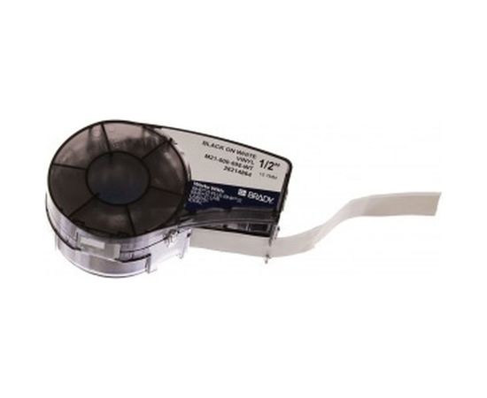 Лента 12.7мм/6.4м винил, черный на белом Brady M21-500-595-WT brd142807 – изображение 3
