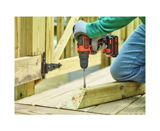 Аккумуляторная дрель-шуруповерт Black+Decker BDCDD186K1B – изображение 3