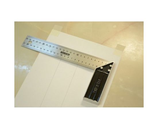 Столярный угольник из нержавеющей стали с гравировкой, 250 мм Biber ПРОФИ 40625 тов-093465 – изображение 4