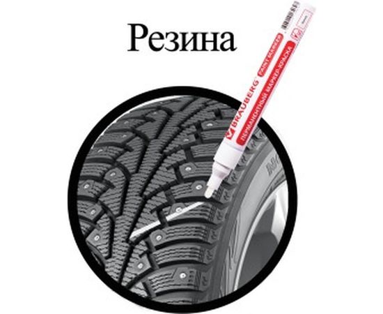 Лаковый маркер-краска BRAUBERG белый, нитро-основа, алюминиевый корпус, 2-4 мм 150878 – изображение 5