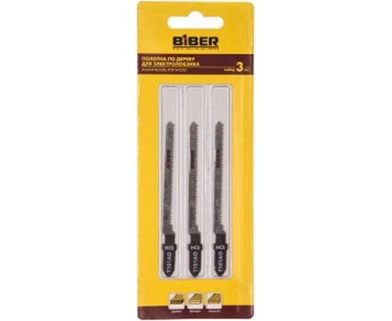 Пилка по дереву Т101АО (3 шт; 56 мм; 18TPI; фигурный чистый рез) Biber 85271 тов-120514 – изображение 2