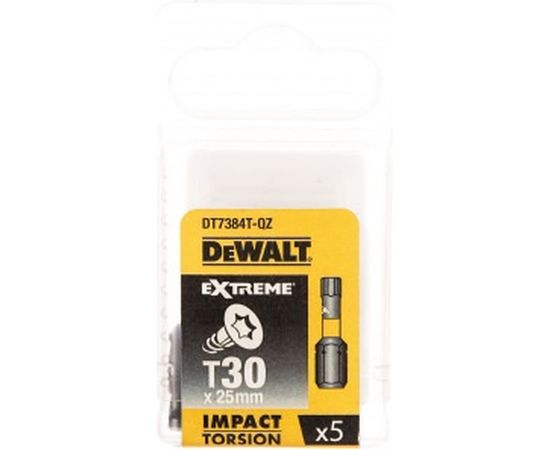 Биты T30х25 мм, 5 шт. DEWALT DT7384T – изображение 2