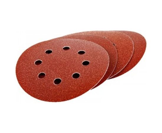 Круг абразивный с перфорацией (5 шт; 125 мм; Р180; Velcro; 8 отв) Biber 70687 тов-165727 – изображение 2