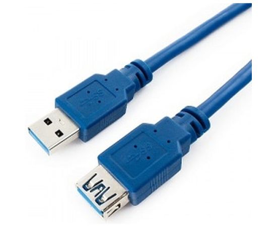 Удлинитель USB3.0 Cablexpert Pro, AM/AF, Кабель 1.8м, экранированный, синий, пакет, CCP-USB3-AMAF-6 – изображение 2