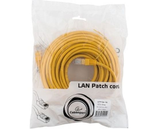 Патч-корд Cablexpert UTP PP12-15M/Y кат.5e, 15м, литой, многожильный жёлтый PP12-15M/Y – изображение 2