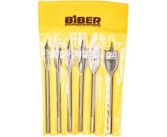 Набор сверл по дереву перовых (6 шт; 10-25 мм) Biber 71106 тов-041970 – изображение 2