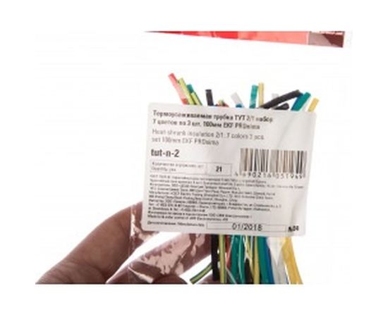 Термоусаживаемая трубка EKF ТУТ 2/1 100мм 7 цветов по 3 шт 6275365 – изображение 2