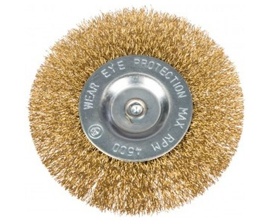 Щетка крацовка дисковая (100 мм) для дрели Biber 70986 тов-076231 – изображение 2