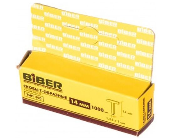Скобы Т-образные Тип 300 (1000 шт; 14 мм) Biber 85831 тов-075420 – изображение 2