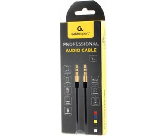 Аудио кабель Cablexpert 3.5 джек/3.5 джек, черный, 1м, блистер CCAB-01-35MM-1MB – изображение 2