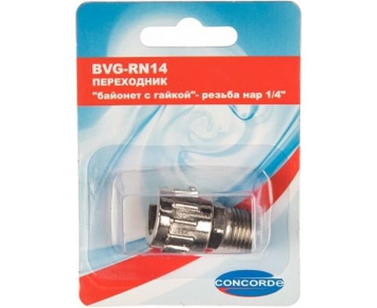 Переходник BVG-RN14 байонет с гайкой - наружная резьба 1/4" CONCORDE 6619292 – изображение 3