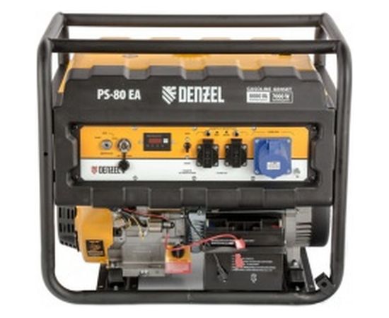 Бензиновый генератор DENZEL PS 80 EA, 8,0 кВт, 230В, 25л 946924 – изображение 4