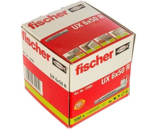Универсальный дюбель с буртом Fischer UX 6X50 R 100 шт 72095 – изображение 4