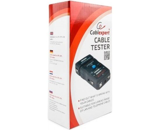 Тестер Cablexpert LAN 100/1000 Base-TX, для UTP, STP, RJ-11, USB-кабеля NCT-2 – изображение 6