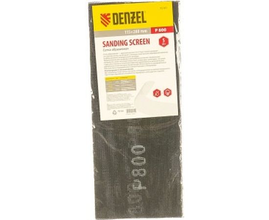 Сетка абразивная (5 шт; 115х280 мм; P 800) DENZEL 75191 – изображение 2