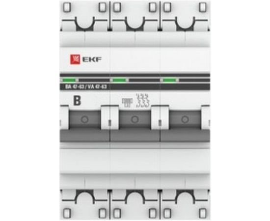Автоматический выключатель EKF 3P 25А В 4,5kA ВА 47-63 PROxima SQmcb4763-3-25B-pro – изображение 2