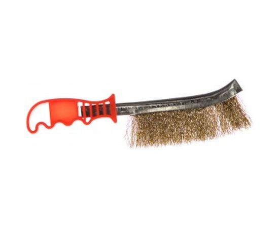 Корщетка с изогнутой пластиковой ручкой FIT IT латунная, тип В 38411 – изображение 2