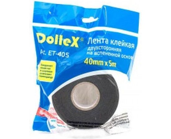 Двухсторонняя лента DolleX 40мм х 5м монтажная на вспененной основе ET-405 – изображение 2