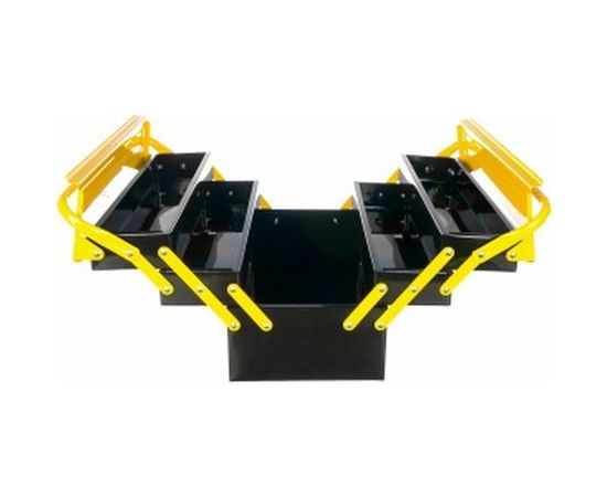 Ящик для инструмента (металлический, с 4-мя раздвижными отделениями, 420х200х200 мм) FIT IT 65679 – изображение 2