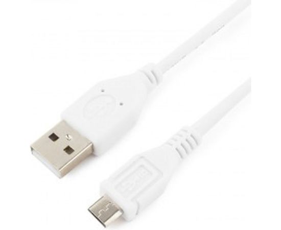 Кабель Cablexpert Pro USB 2.0 AM/micro BM 5P, 1м, экран, белый, пакет CCP-mUSB2-AMBM-W-1M – изображение 2