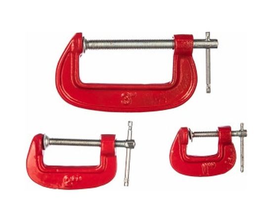 Набор струбцин тип G FIT 59230, 25,50,75 мм – изображение 2