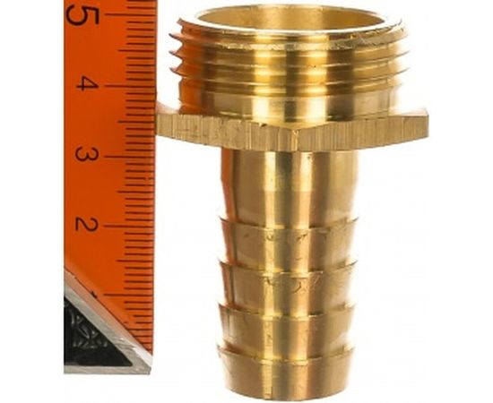 Штуцер для шланга 3/4" с наружной резьбой 1" DENZEL 97272 – изображение 2