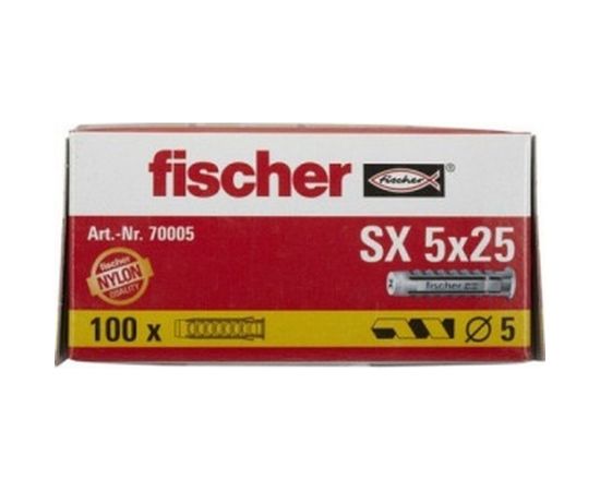 Дюбель Fischer SX 5X25 100 шт 70005 – изображение 2