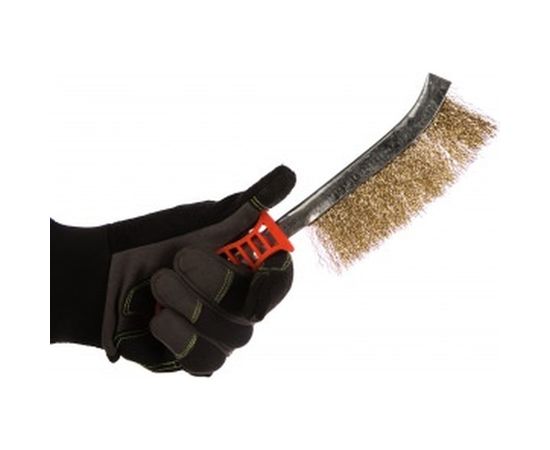 Корщетка с изогнутой пластиковой ручкой FIT IT латунная, тип В 38411 – изображение 3