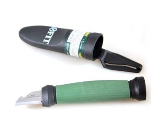 Нож электрика FIT нерж.сталь, прорез.ручка, 2-х сторонняя заточка, лезвие 33мм 10642 – изображение 3