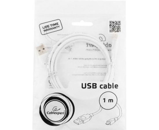 Кабель Cablexpert Pro USB 2.0 AM/micro BM 5P, 1м, экран, белый, пакет CCP-mUSB2-AMBM-W-1M – изображение 3