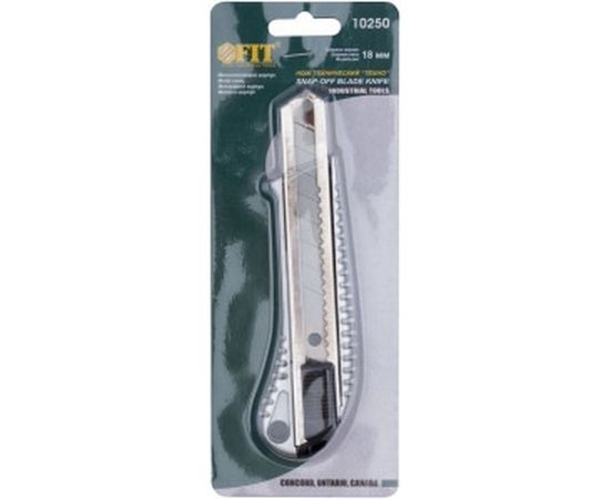 Технический нож FIT IT 18 мм усиленный, металлический корпус 10250 – изображение 4