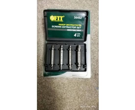 Набор двусторонних экстракторов, сталь S2, 4 штуки FIT IT Профи 36452 – изображение 5