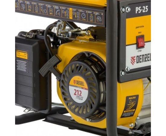 Бензиновый генератор DENZEL PS 25, 2,5 кВт, 230В, 15л, ручной стартер 946814 – изображение 5