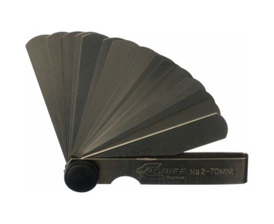 Набор щупов 0.02-0.5 мм, 17 пластин, длина 70 мм GRIFF D127010 – изображение 2