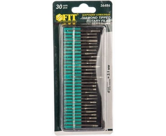 Шарошки с алмазным напылением 30 шт. FIT 36486 – изображение 2