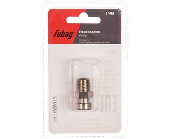 Переходник (1/4"M — байонет штуцер; блистер) FUBAG 180600 В – изображение 2