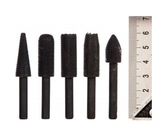 Шарошки металлические для фигурных отверстий, по металлу 5 шт. FIT IT 36475 – изображение 2