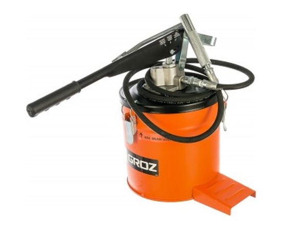 Ручной нагнетатель смазки Groz VGP-6A GR44280 275 атм., емкость 6кг переносной, 4-9гр/ход – изображение 2