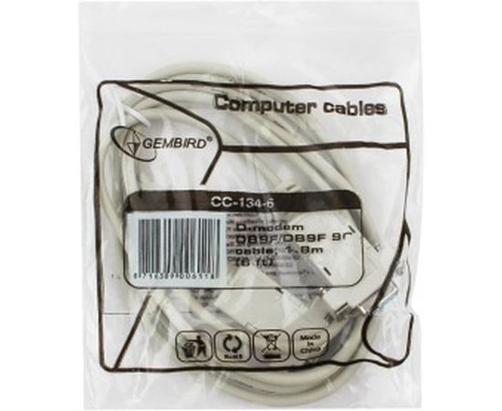 Кабель Gembird 0-модемный 1.8м, пакет CC-134-6 – изображение 3