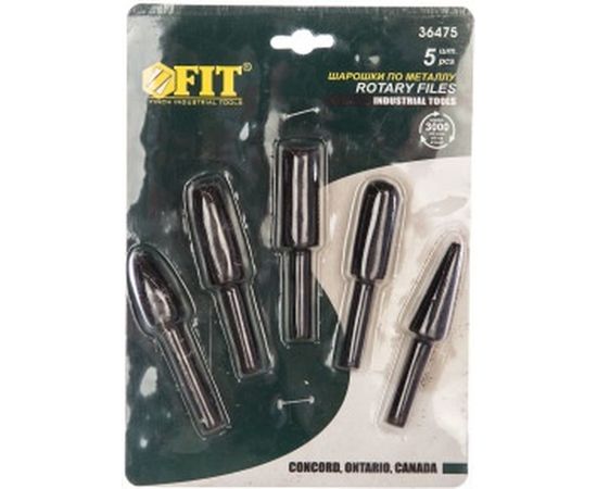 Шарошки металлические для фигурных отверстий, по металлу 5 шт. FIT IT 36475 – изображение 3