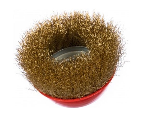 Корщетка-чашка (125 мм; М14; латунированная проволока) FIT IT 39272 – изображение 3