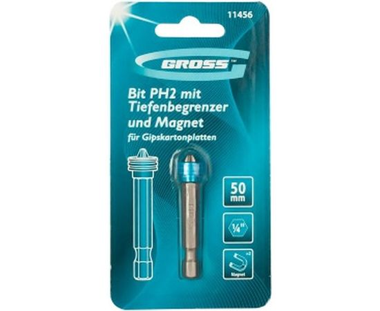 Бита с ограничителем и магнитом (PH2x50 мм) Gross 11456 – изображение 3