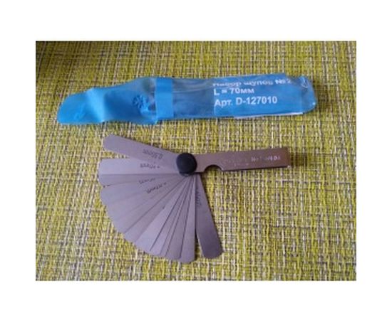 Набор щупов 0.02-0.5 мм, 17 пластин, длина 70 мм GRIFF D127010 – изображение 3