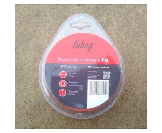 Триммерная леска (2.4 мм; 15 м; витой квадрат) FUBAG 38745 – изображение 4
