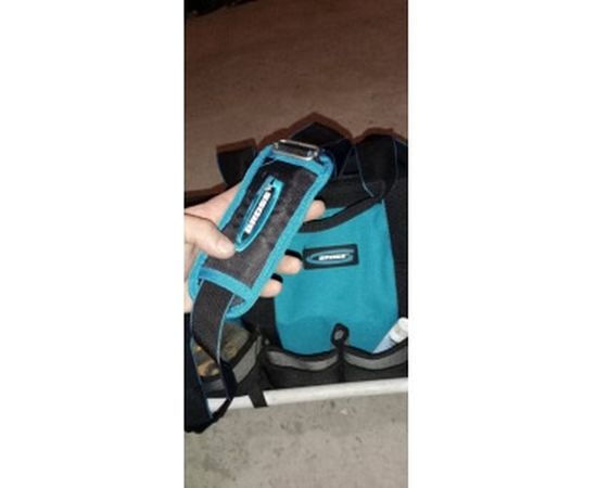 Сумка для инструмента GROSS Handwerker, 42 кармана, пластик, дно, наплечный ремень 90273 – изображение 8