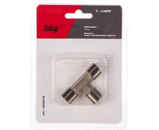 Переходник T — образный (1/4"FFF; блистер) FUBAG 180300 B – изображение 2