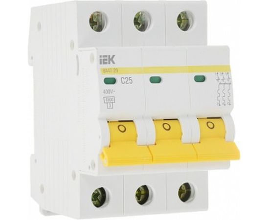 Автоматический 3-полюсный выключатель IEK ВА47-29 MVA20-3-025-C – изображение 2